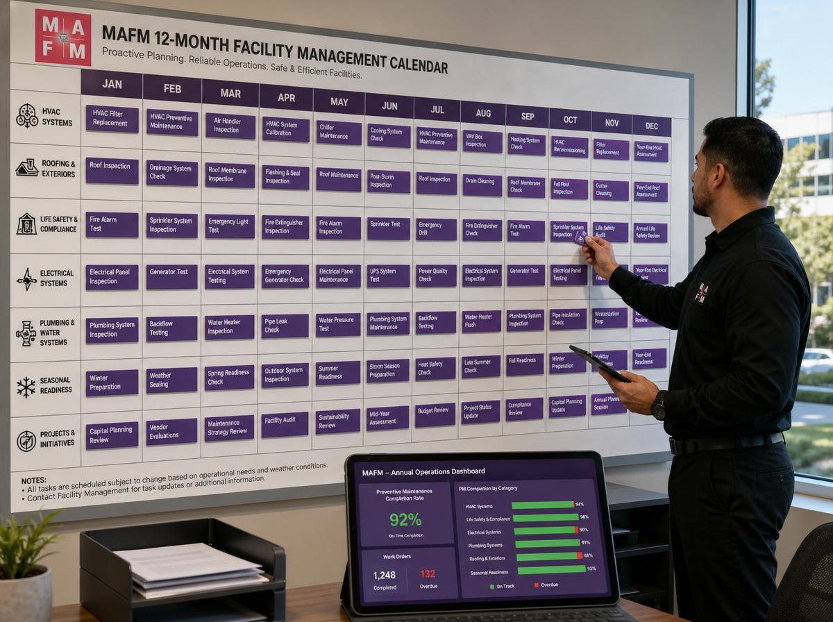 The Complete Annual Facility Management Operations Calendar for Silicon Valley Commercial Properties